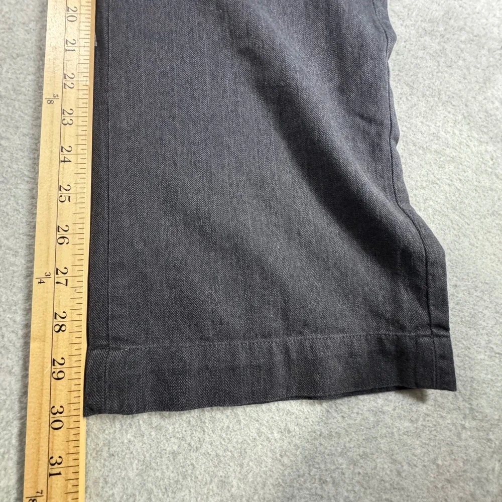 Banana Republic Dawson Pants Mens 35x30 Gray Herringbone Cotton Good Straight